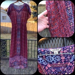 Boho Lucky Brand maxi dress with pockets!